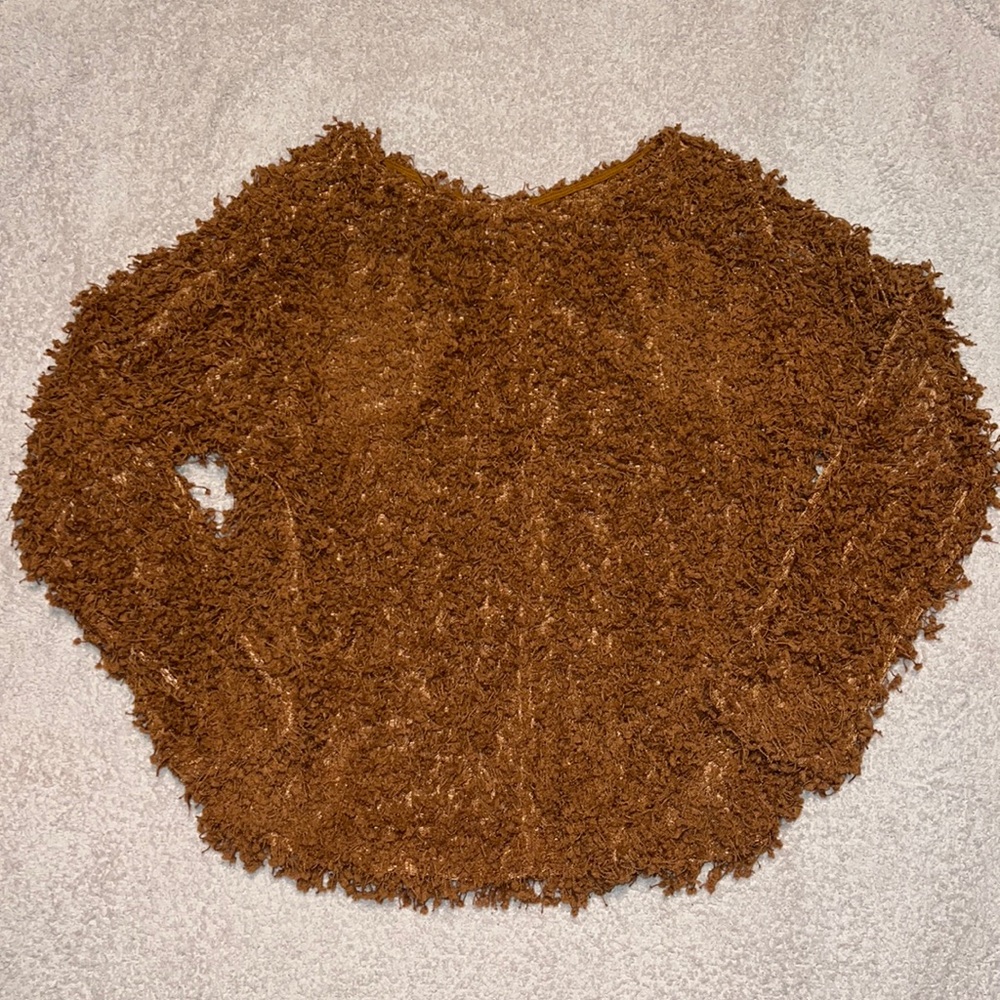 Burnt Orange Shag Sweater